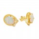 Pre Owned 18ct Opal and Diamond Stud Earrings ZB316